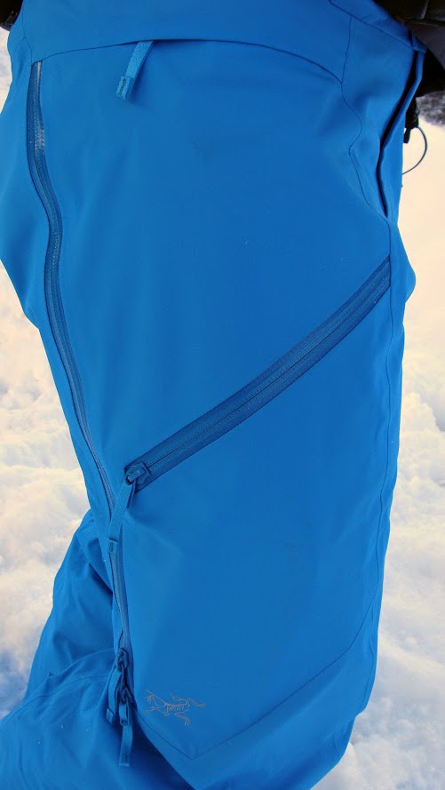 arc'teryx women's sentinel pant right pocket and vent